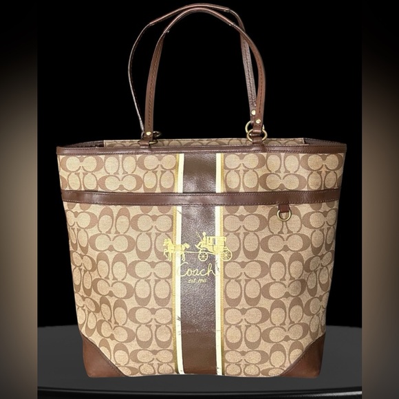 Coach Handbags - COACH Large Heritage tote bag